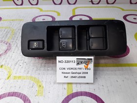 Comando de Vidros Frt / Esq  Nissan Qashqai   Cv de 2008 - Ref OEM : 25401JD00B